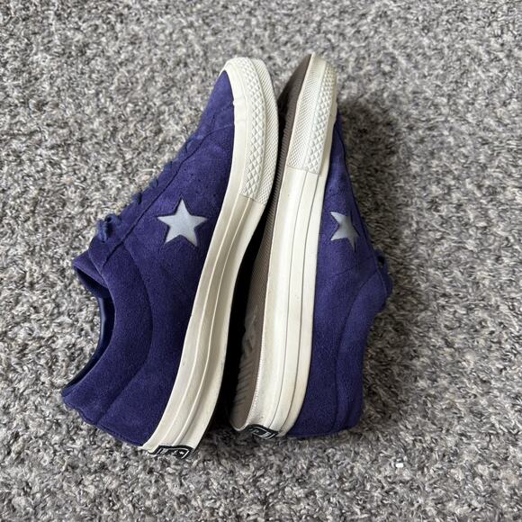Converse One Star Shoes Mens Size 11 Purple Suede Low Top Skate Sneakers Retro - Picture 7 of 9